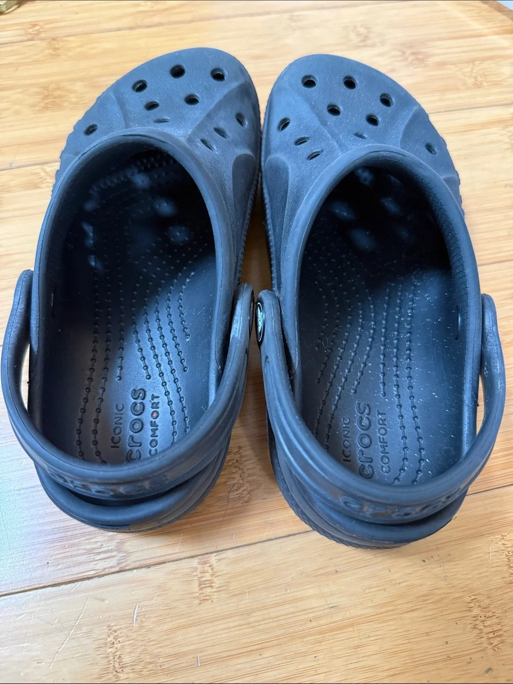 CROCS Kids Black Classic Clog Slip-On Sandals C13
